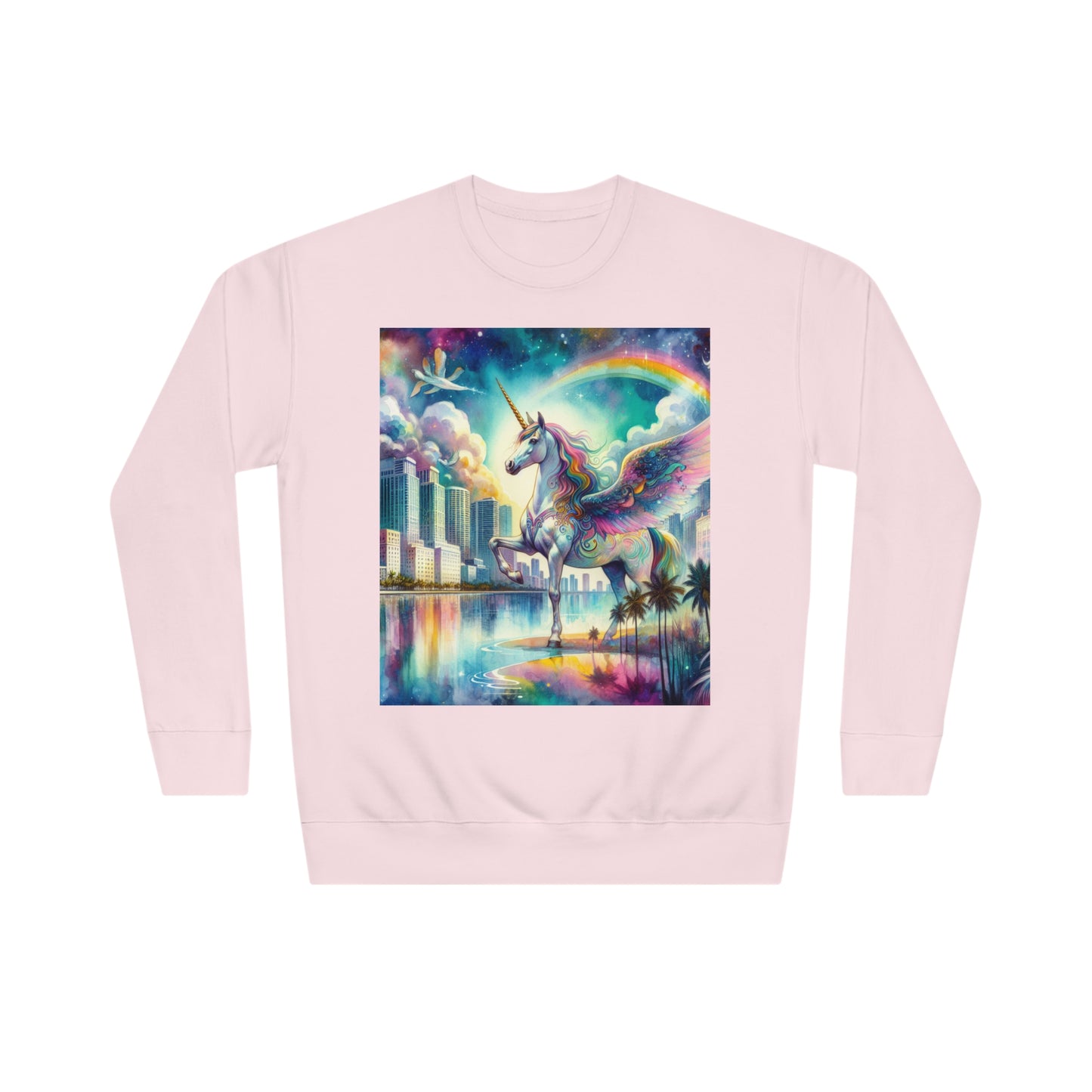 Beach Girl Miami Pegasus Unisex Crew Sweatshirt