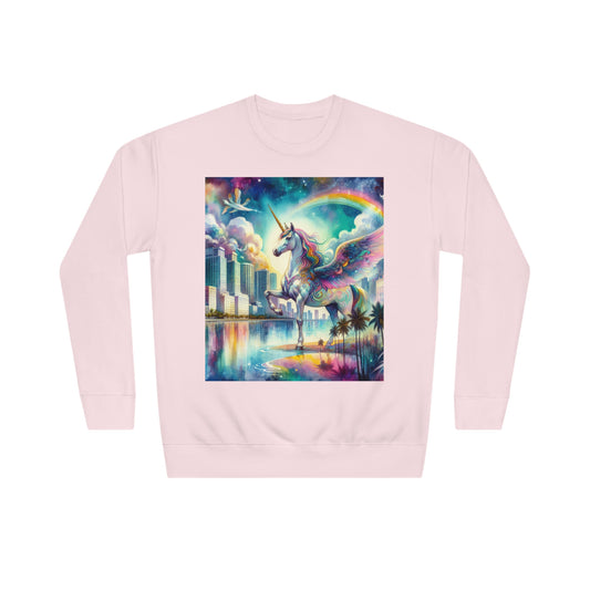 Beach Girl Miami Pegasus Unisex Crew Sweatshirt