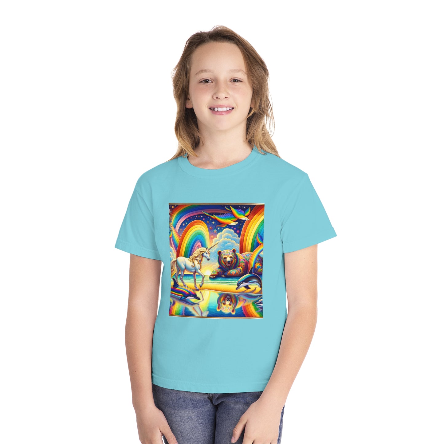 Beach Girl Miami's Multiverse Unicorn Youth Midweight Tee