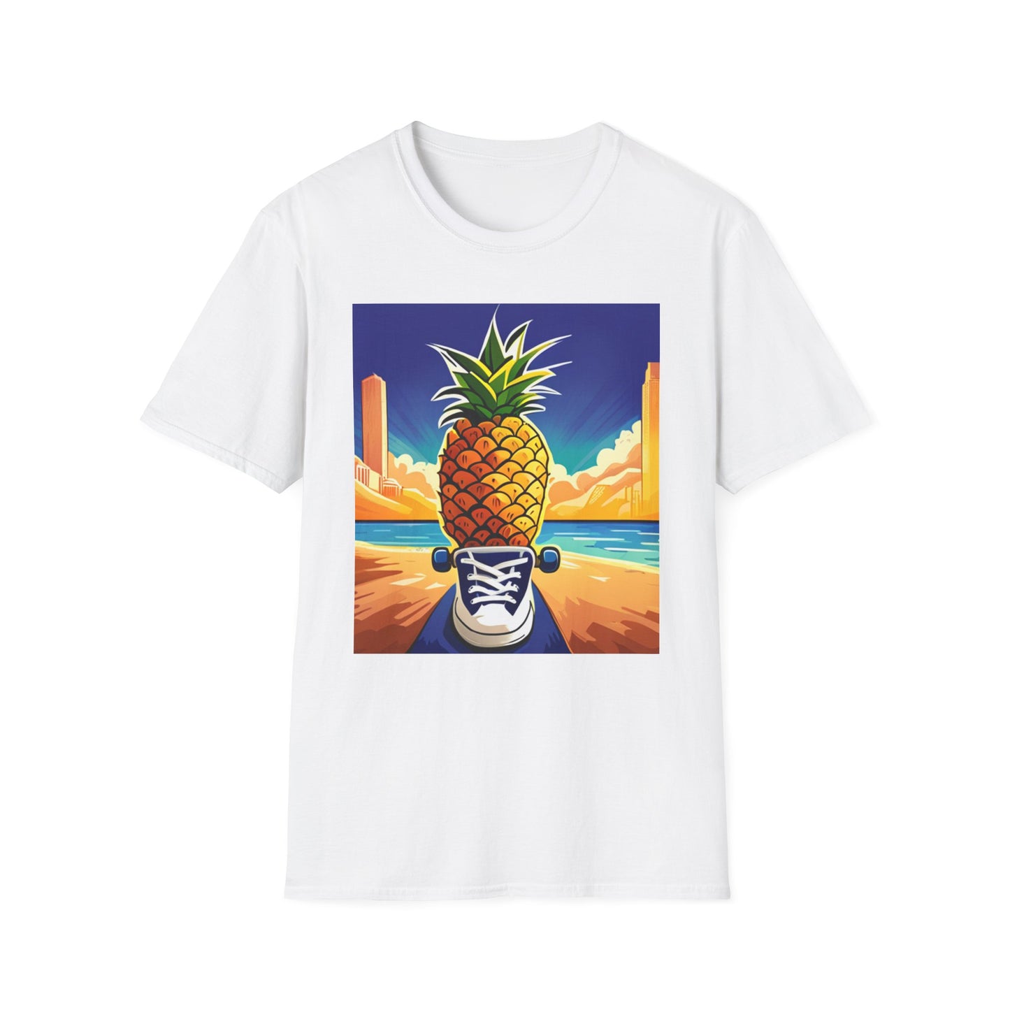 Pineapple Beach Girl Miami’s Unisex Softstyle T-Shirt