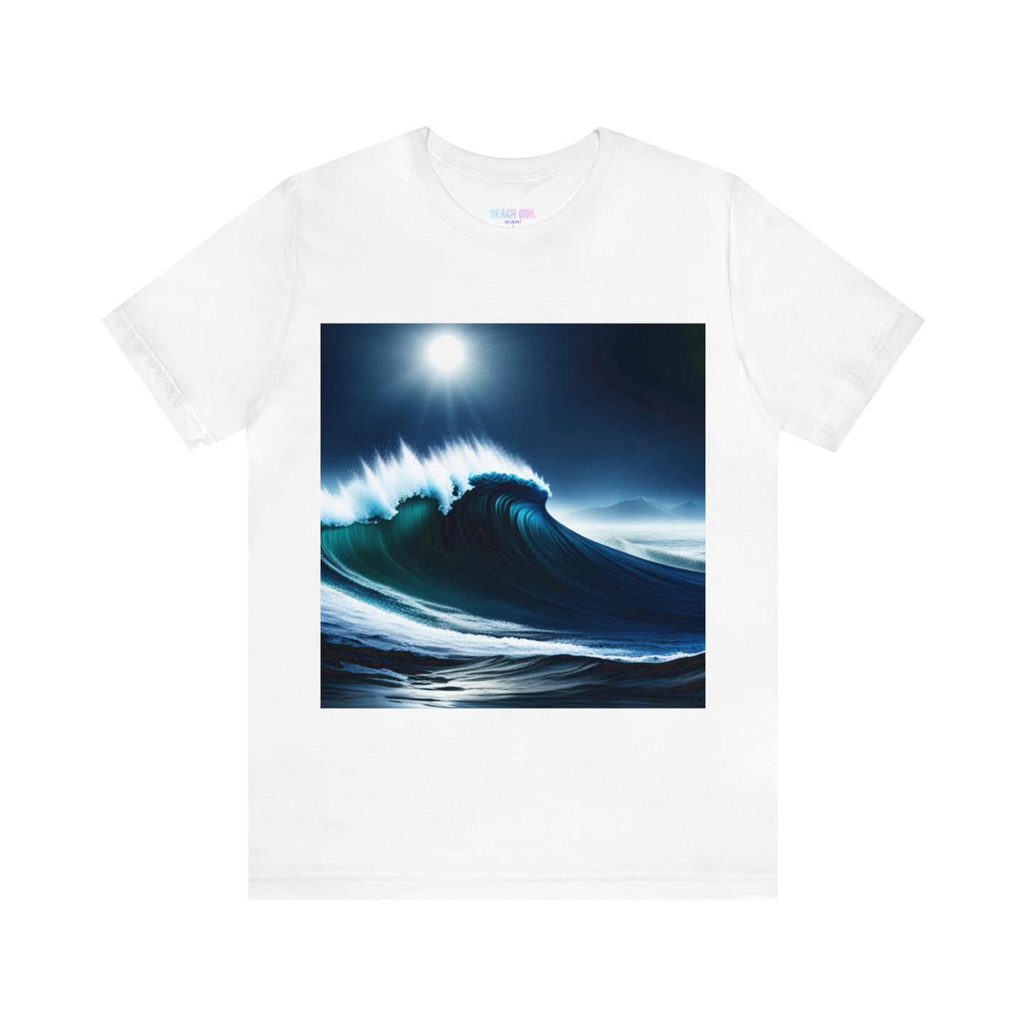 Moon Waves Beach Girl Miami's Unisex Jersey Tee