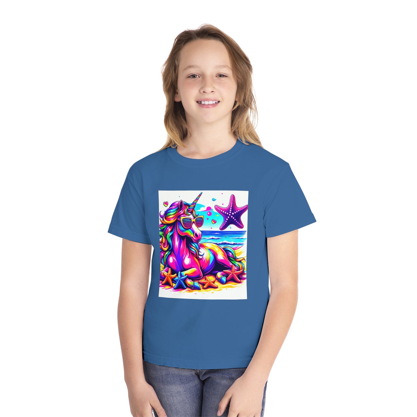 Beach Girl Miami's Unicorn Starfish Youth Midweight Tee