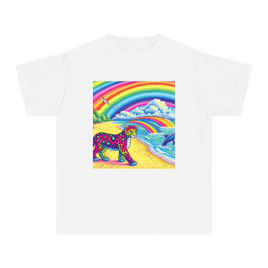 Beach Girl Miami's Leopard Cub Rainbow Youth Midweight Tee