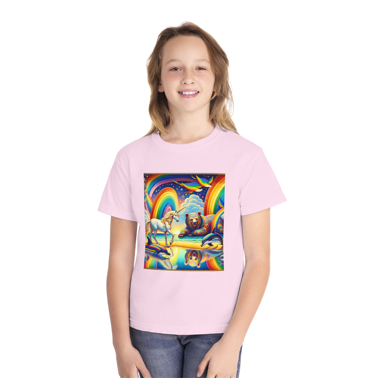 Beach Girl Miami's Multiverse Unicorn Youth Midweight Tee