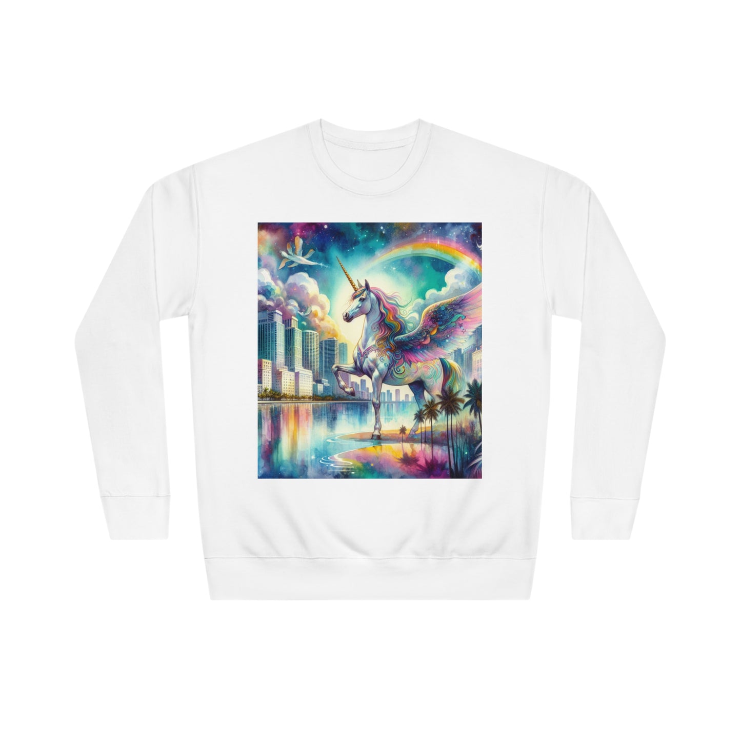 Beach Girl Miami Pegasus Unisex Crew Sweatshirt