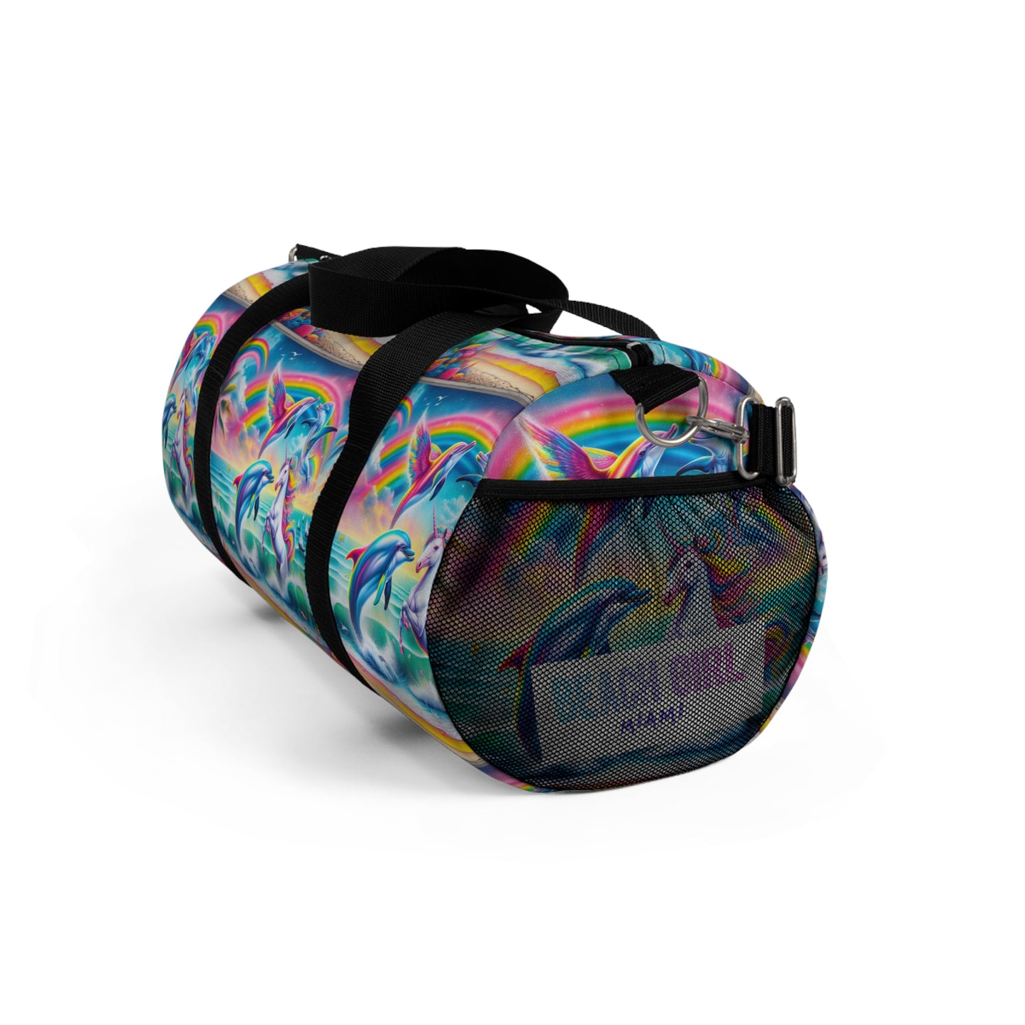 Beach Girl Miami's Unicorn Dolphin Duffel Bag