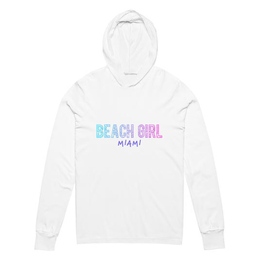 Beach Girl Miami Hooded long-sleeve tee